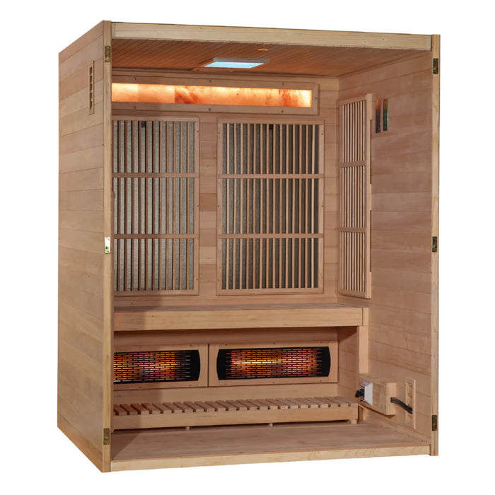 2025 Soria 3-Person Hybrid Sauna with Full Spectrum IR and Bluetooth speakers.