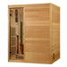 Indoor Soria 3-Person Hybrid Sauna with Full Spectrum IR and Himalayan Salt Bar.