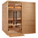 2025 Toledo 6-Person Hybrid Sauna featuring PureTech Full Spectrum IR and Harvia Stove.