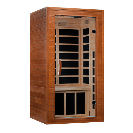 Dynamic Avila Elite 1-2-person sauna with Canadian Hemlock at Next Wellness Revolution.