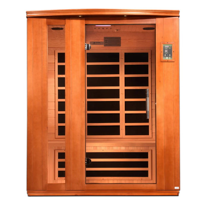 Dynamic Lugano 3-person Low EMF FAR Infrared Sauna Canadian Hemlock