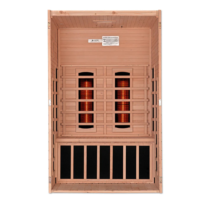 Dynamic Santiago sauna featuring Bluetooth and MP3 connectivity for entertainment.