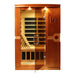 Bronze tinted tempered glass door and side windows of Venice Elite sauna.