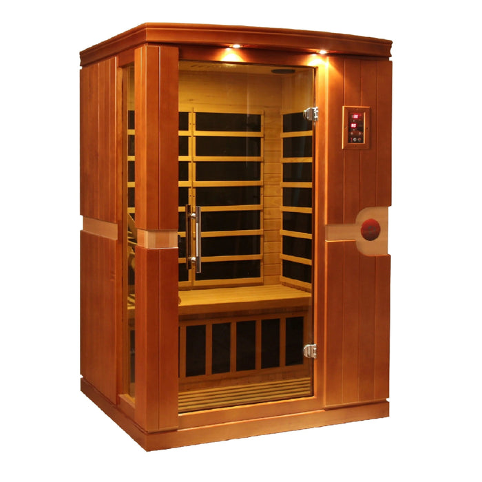 Dynamic Venice Elite 2-person sauna with Canadian Hemlock at Next Wellness Revolution.