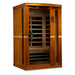 Dynamic Vittoria 2-person sauna with Canadian Hemlock, available at Next Wellness Revolution.