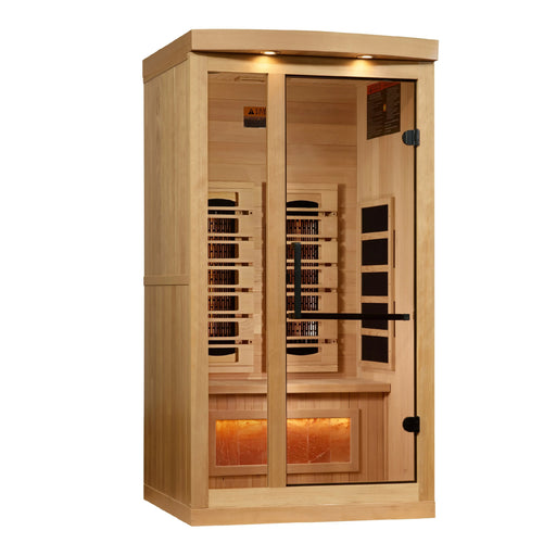 Golden Designs 1-2 Person Full Spectrum Infrared Sauna with Himalayan Salt.