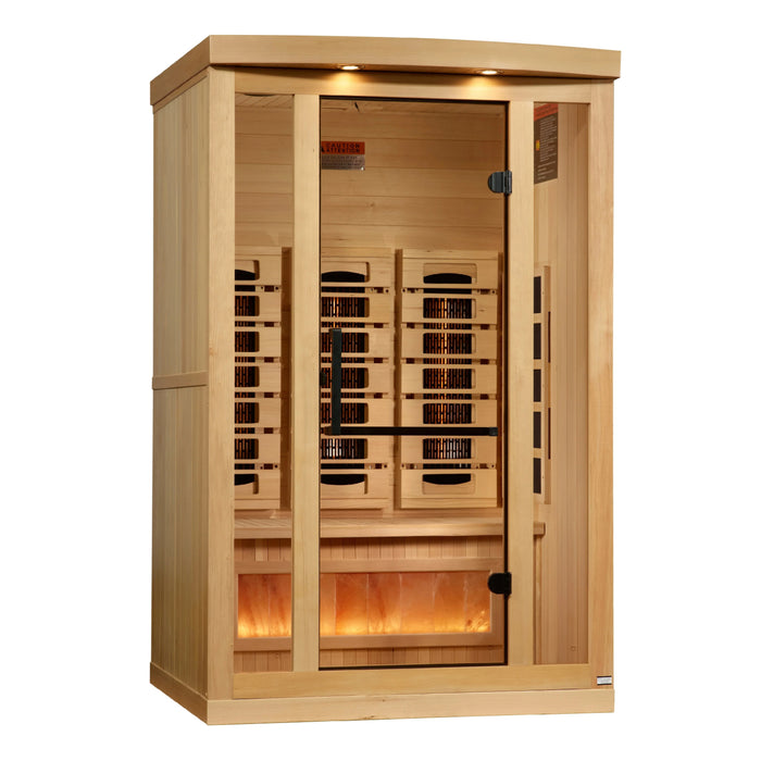 Canadian Hemlock 2-person sauna with PureTech™ Near Zero EMF.