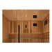 Golden Designs 2025 sauna with Canadian Red Cedar and Pacific Clear Cedar.