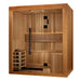 Traditional sauna with premium Cedar wood and galaxy star ceiling lighting.