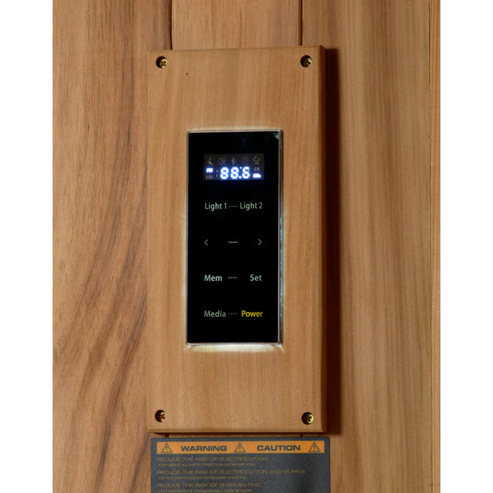 Updated Sundsvall Edition sauna with premium Cedar and compact design.