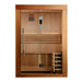 Golden Designs sauna with Pacific Clear Cedar exterior and sleek design.