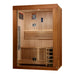 Compact traditional sauna with premium Cedar wood for home use.