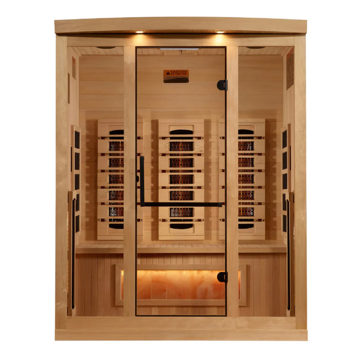 3-person sauna with PureTech™ Near Zero EMF and Himalayan Salt Bar.