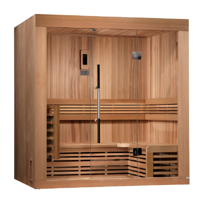 Copenhagen Edition sauna with Canadian Red Cedar, built-in FM radio.