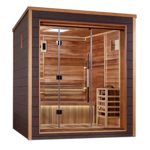 Golden Designs Drammen 3 Person Outdoor Sauna with Canadian Red Cedar