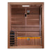 Golden Designs Hanko Edition sauna featuring natural Canadian Red Cedar wood.