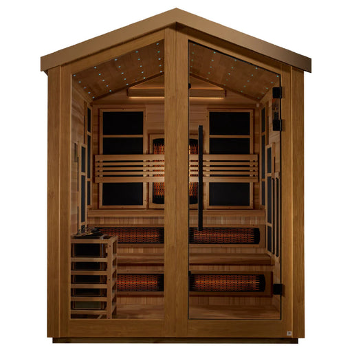 Golden Designs Kaskinen 6 Person Hybrid Sauna with Canadian Red Cedar.