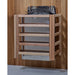 6-person Kuusamo Edition sauna with clear tempered glass door.