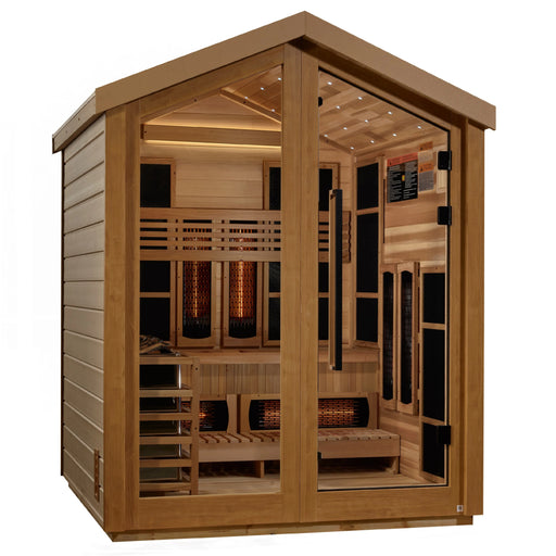 Golden Designs Loviisa 3 Person Hybrid Sauna with Canadian Red Cedar.