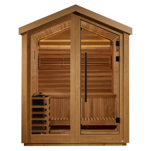 3 Person Traditional Sauna with bronze tempered glass and Canadian Red Cedar.