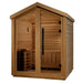 Savonlinna Sauna featuring all-weather exterior and rich cedar interior.