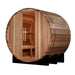 Golden Designs St. Moritz 2 Person Barrel Sauna with Pacific Cedar.