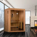 Golden Designs 2-person sauna providing health benefits and comfort.