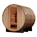 Traditional Zurich Sauna features 6.0 kW stove and controls.