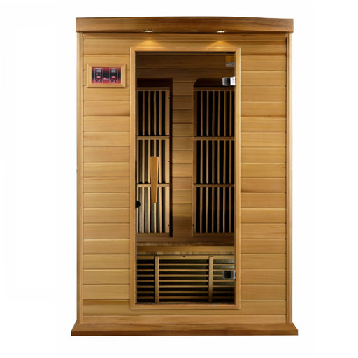 Canadian Red Cedar Maxxus sauna with chromotherapy at Next Wellness Revolution.