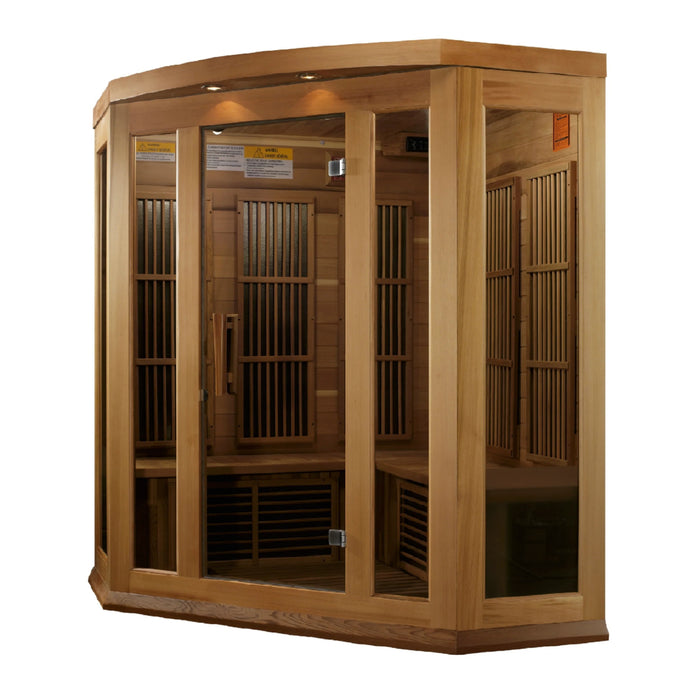 Low EMF Maxxus 3-Person sauna with Bluetooth and MP3 connection