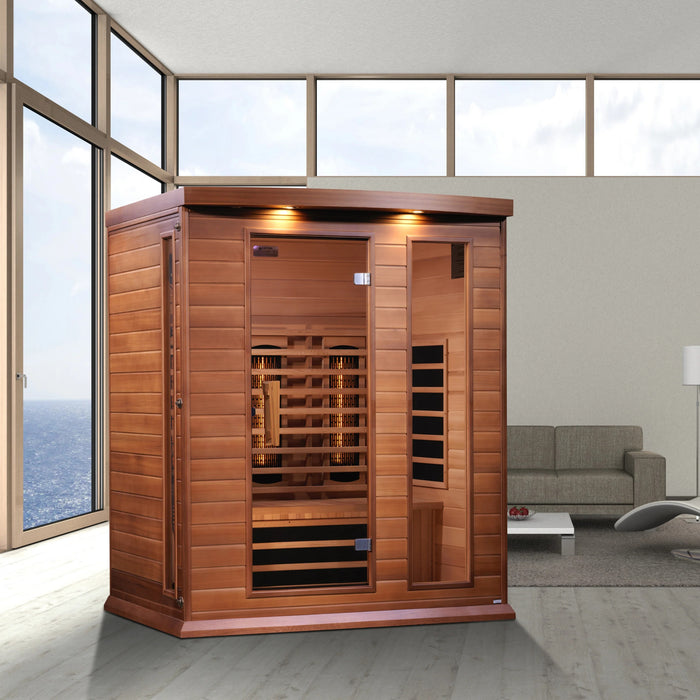 Full Spectrum infrared sauna with low EMF, Bluetooth, and MP3 aux.