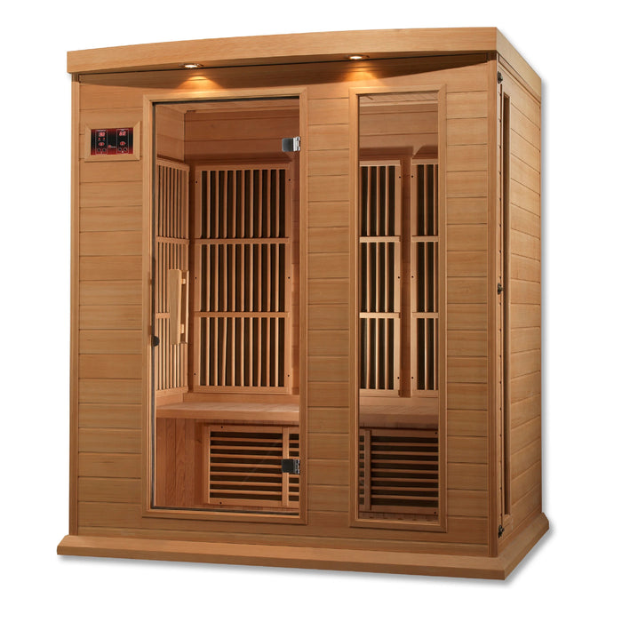 Maxxus 3-Person Low EMF FAR Infrared Sauna Canadian Hemlock