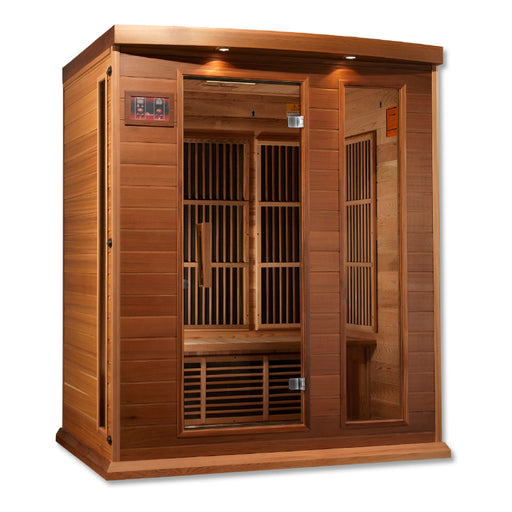 Maxxus 3-Person Low EMF FAR Infrared Sauna in Canadian Red Cedar