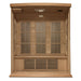 Low EMF Maxxus 3-Person sauna with Bluetooth and MP3 features.