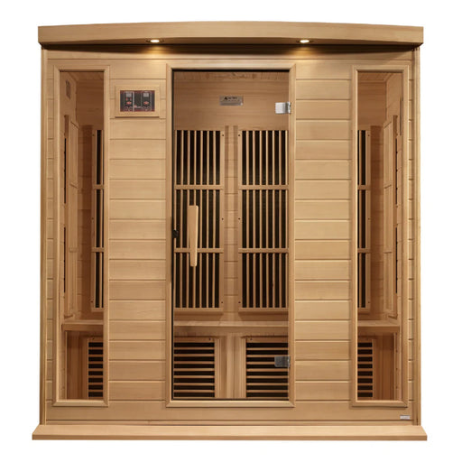 Maxxus 4-person sauna with Canadian Hemlock and PureTech™ heating.