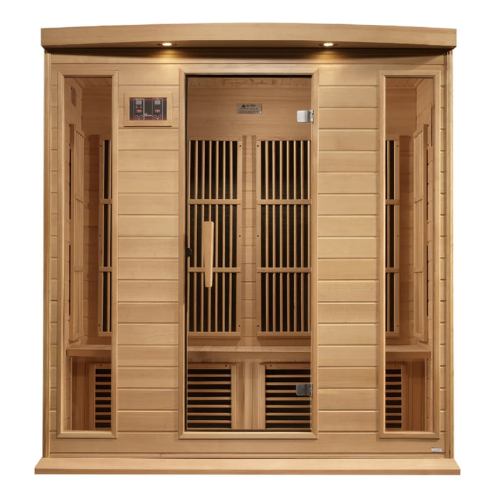 Maxxus 4-person sauna with Canadian Hemlock and PureTech™ heating.