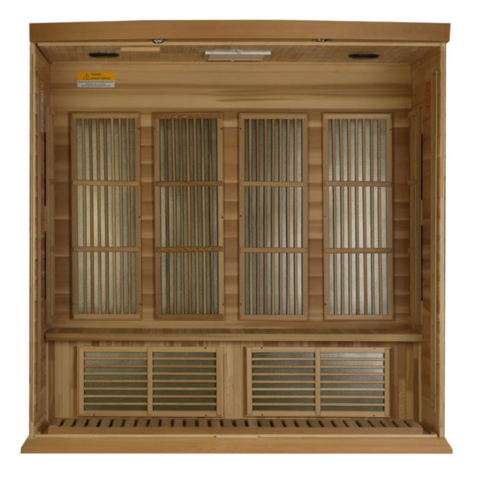 Interior touch screen control panel in Maxxus 4-Person sauna