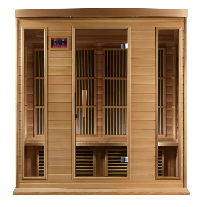 Maxxus 4-Person sauna with privacy glass and low EMF heating panels