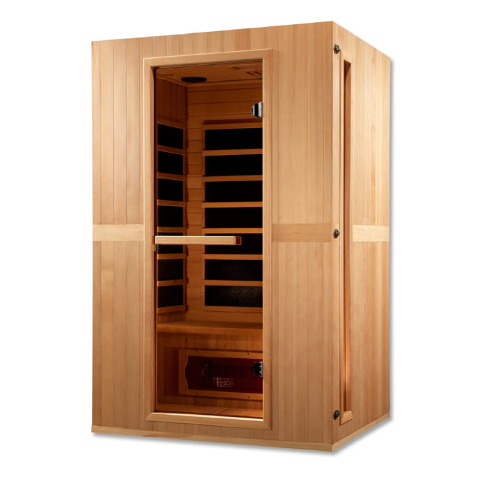 Low EMF Maxxus Serenity sauna with Bluetooth and MP3 features.