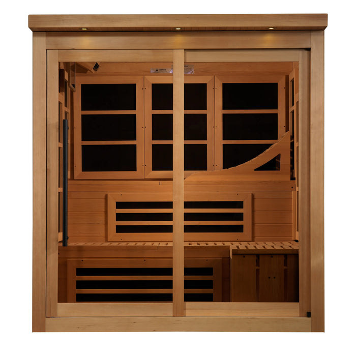 Monaco 6-person Near Zero EMF Infrared Sauna with advanced PureTech technology.