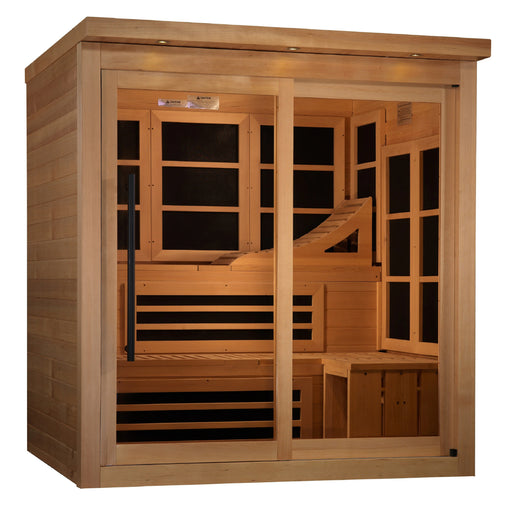 Monaco 6-person Near Zero EMF FAR Infrared Sauna with Canadian Hemlock.